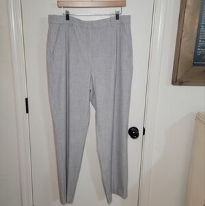Abercrombie & Fitch Curve Love Gray Quinn Tailored Straight Pants Size 32/14L